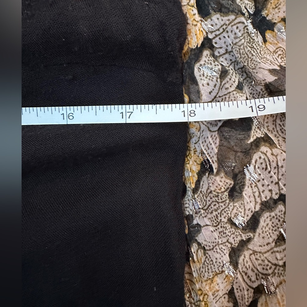 Free People Floral Mini Dress in Tan and Black - Picture 13 of 16